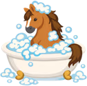 horsebubblebath emote