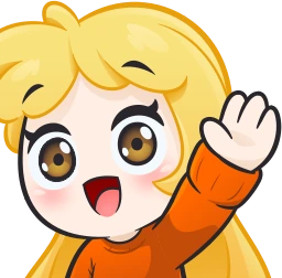 BlondeGirlWave emote