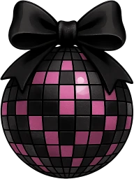 Blackandpinkdiscoball emote