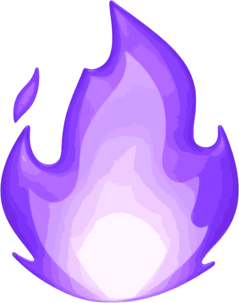 Purplefireemoji emote