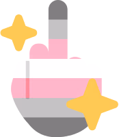 demigirl_middle_finger sticker