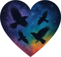 Rainbownightskywithdarkravens emote