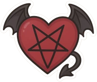 Gothicheartwithapentagram emote