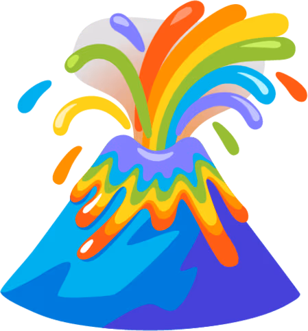 RainbowVolcano emote