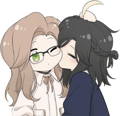 QinYu_Yage_CheekKiss emote