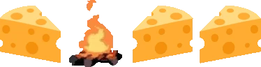 cheesesittingverycomfortablearoundcamfirewithitsfriends emote