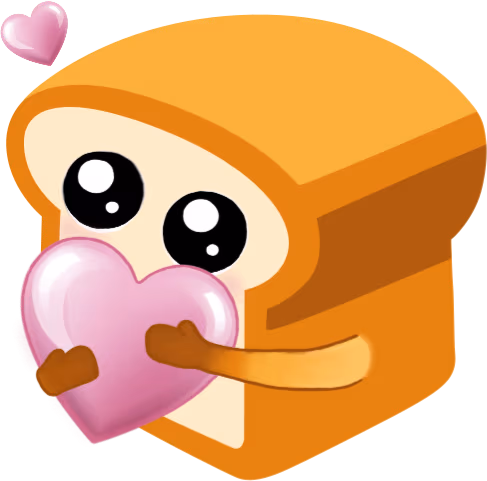 PinkHeartBread emote