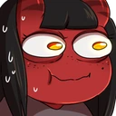 MeruTheSuccubusNervousStare emote