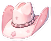 Cutepinkcowboyhat emote