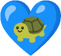 HBlueHeartTurtle emote