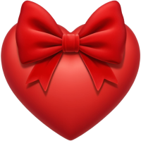 Redheartwithavelvetbow static emote