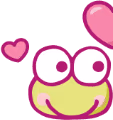 keroppihalfheart emote