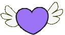 Purpleflyingheart emoji