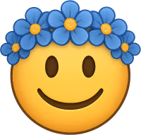Bluefloweremoji emote