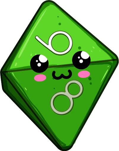 KawaiiDiceGreen2 emote