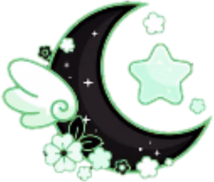 pastelgreennblackmoon emote