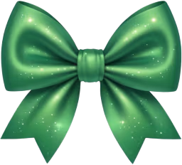 Green_sparkly_bow emote