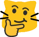 ameowthinkingsmirk emote