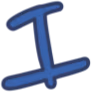 LetterI_Blue emote