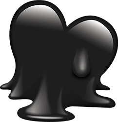 black_melting_heart emote