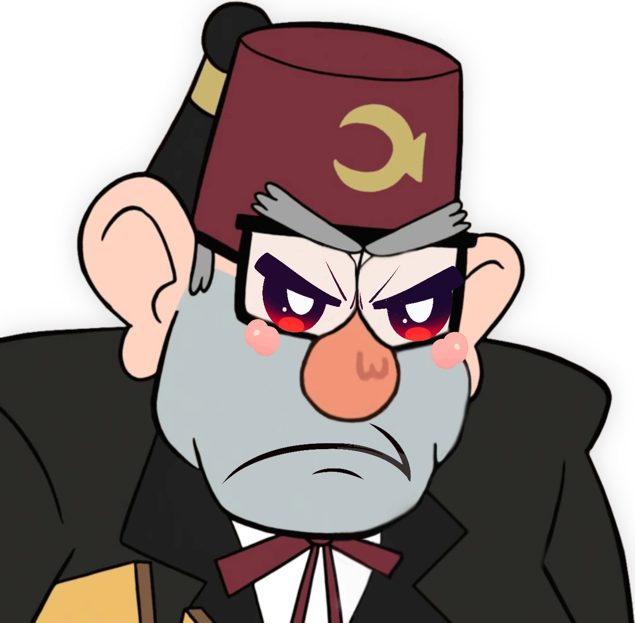 GrunkleStan_KawaiiMad emote
