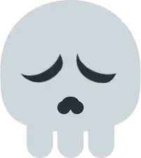 Pensiveskull emote