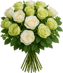 Whitegreenroses emote