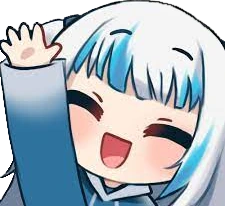 GawrGuraWaveBackgroundless emote