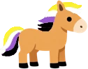 nonbinarypridehorse emote