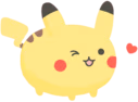 Pika_Heart_Wink emote