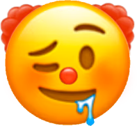 clownwinkdrool emote