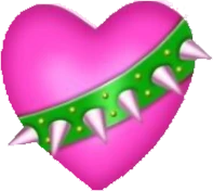 greenpink_heart_bulldogcollar emote