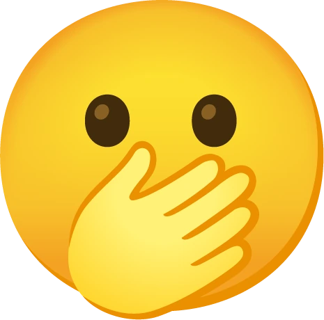 FacewithHandOverMouthEmoji emote