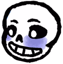 sansblush emote