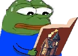Bookpepesweat emote