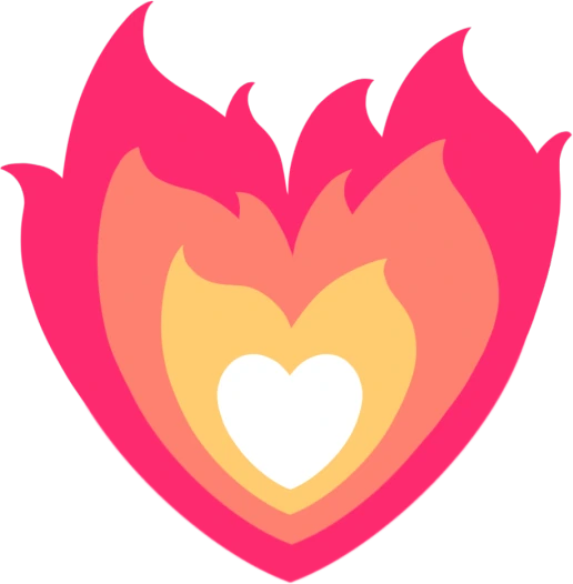 HeartOnFire emote