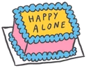 HappyAloneCake emote