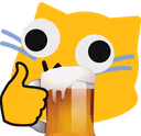 blobcatgooglybeer emote