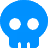 lightblueskull emote