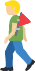 man_walking_with_a_flag_on_back emote