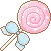 PinkLollipopBlueBow emoji