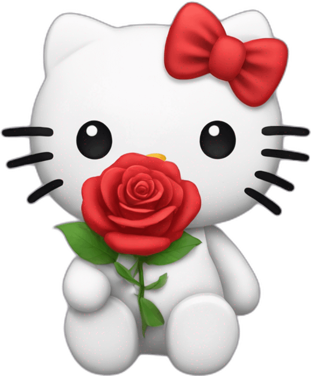 Hellokittywithrose static emote
