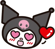 kuromi_hearteyes emote