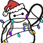 SantaBaymaxWave emote