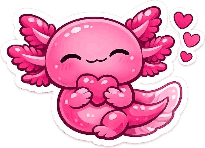 Darkpinkaxelotle emote