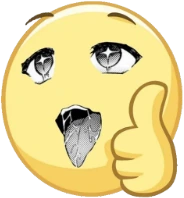 ahegao_emoji_thumbsup emote