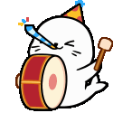 sappyBirthdayDrum animated emote