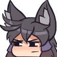 WolfgirlSquint emote