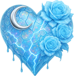 Lightbluegothheart emote