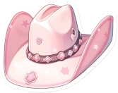 Cutepinkcowboyhat emote